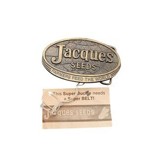 Jacques Seeds Vintage Metal Belt Buckle New with Tags 1970s